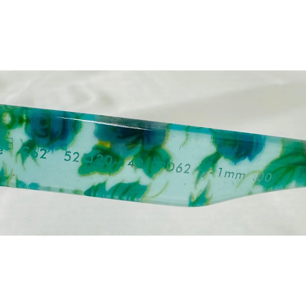 Prive Revaux Intuitive Blue Light Glasses Teal Floral Round Frame C62 52-20-140‎